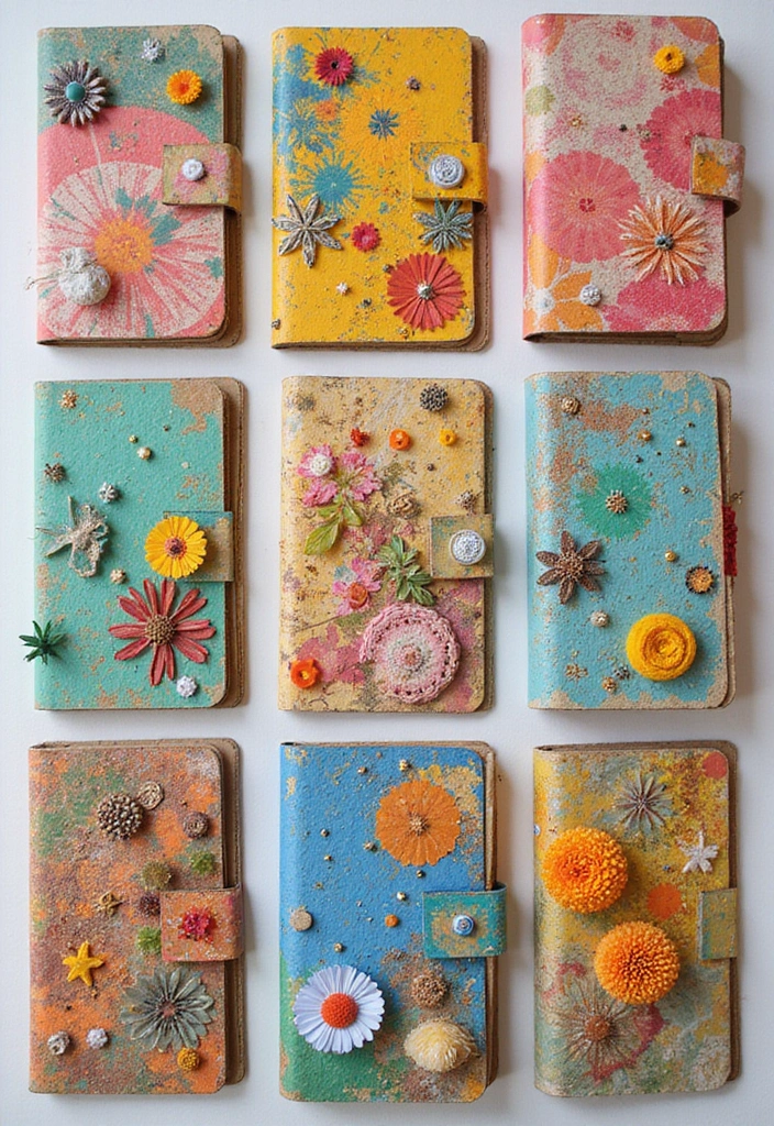 28 File Cover Decoration Ideas That Personalize Office Supplies Creatively - 8. Upcycled Cardboard Art