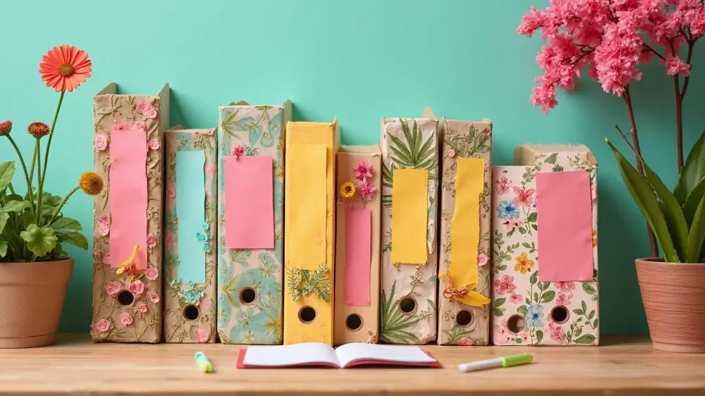28 File Cover Decoration Ideas That Personalize Office Supplies Creatively