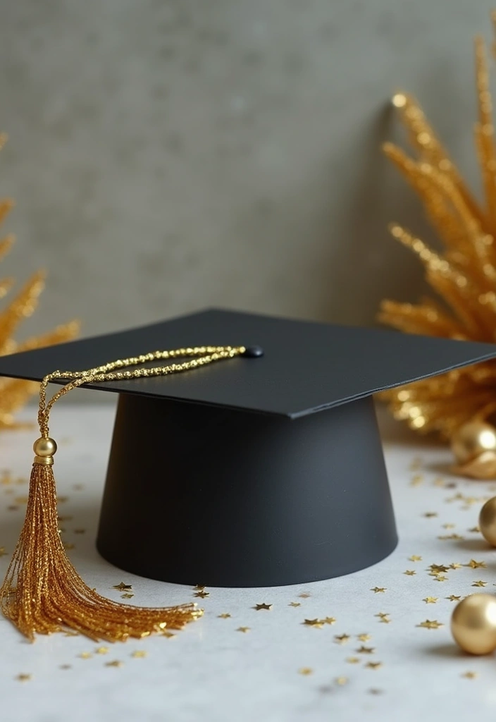 28 Grad Card Box Ideas That Celebrate Milestones Creatively - 1. The Classic Cap-Shaped Card Box