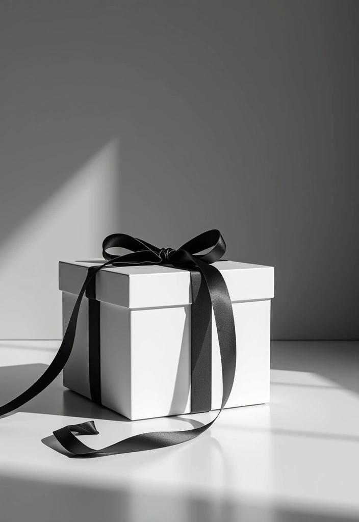 28 Grad Card Box Ideas That Celebrate Milestones Creatively - 12. The Minimalist Monochrome Card Box