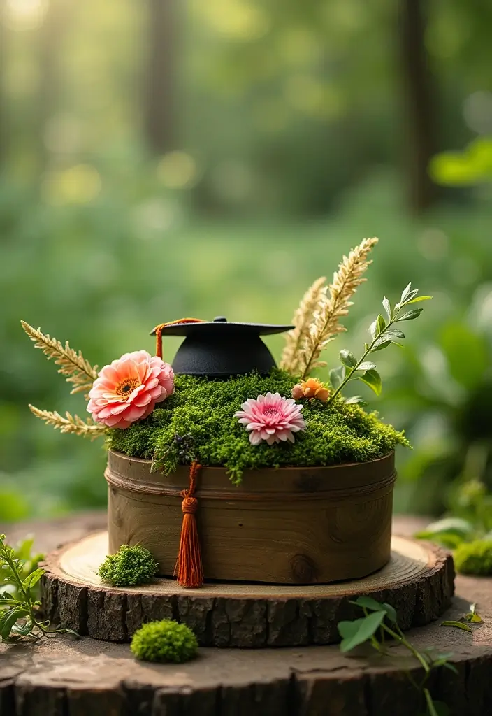 28 Grad Card Box Ideas That Celebrate Milestones Creatively - 13. The Nature-Inspired Card Box