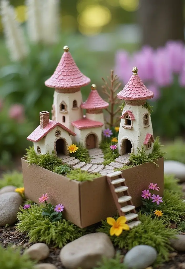 28 Grad Card Box Ideas That Celebrate Milestones Creatively - 21. The Whimsical Fairy Garden Card Box
