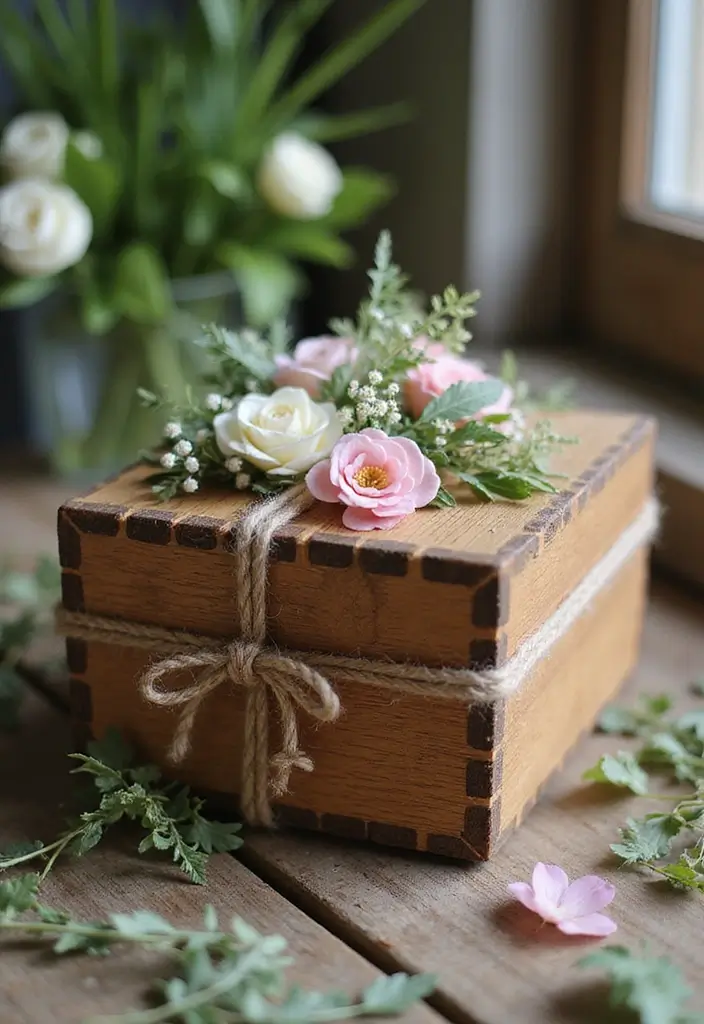 28 Grad Card Box Ideas That Celebrate Milestones Creatively - 4. The Rustic Wood Card Box