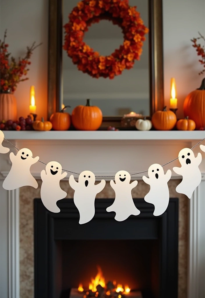 28 Halloween Craft Ideas That Make Spooky Fun Decorations - 10. Ghostly Garlands