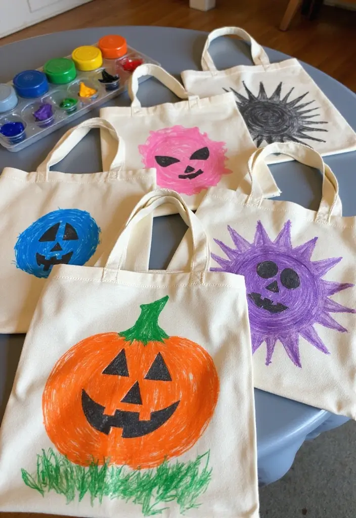 28 Halloween Craft Ideas That Make Spooky Fun Decorations - 12. DIY Halloween Totes