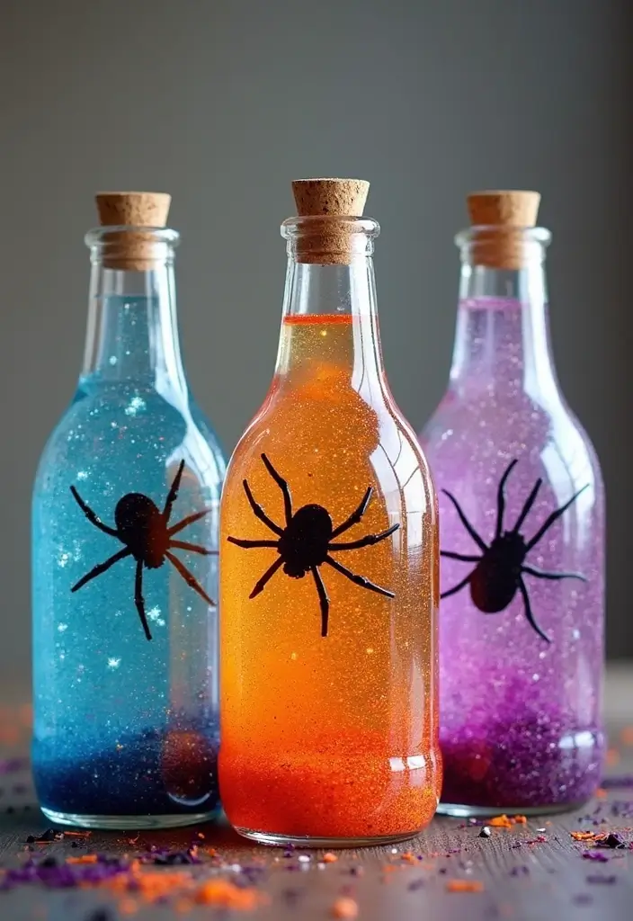28 Halloween Craft Ideas That Make Spooky Fun Decorations - 14. Halloween Sensory Bottles