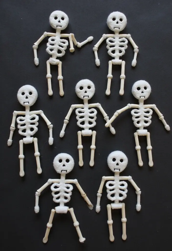 28 Halloween Craft Ideas That Make Spooky Fun Decorations - 22. DIY Skeletons