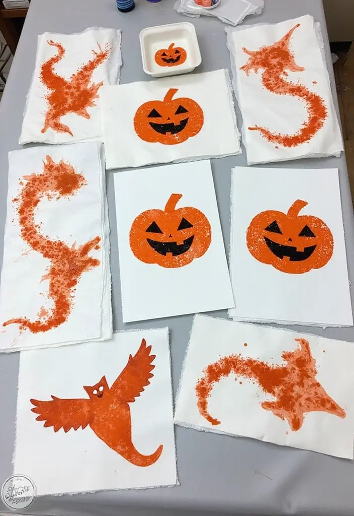 28 Halloween Craft Ideas That Make Spooky Fun Decorations - 23. Batik Style Halloween Art