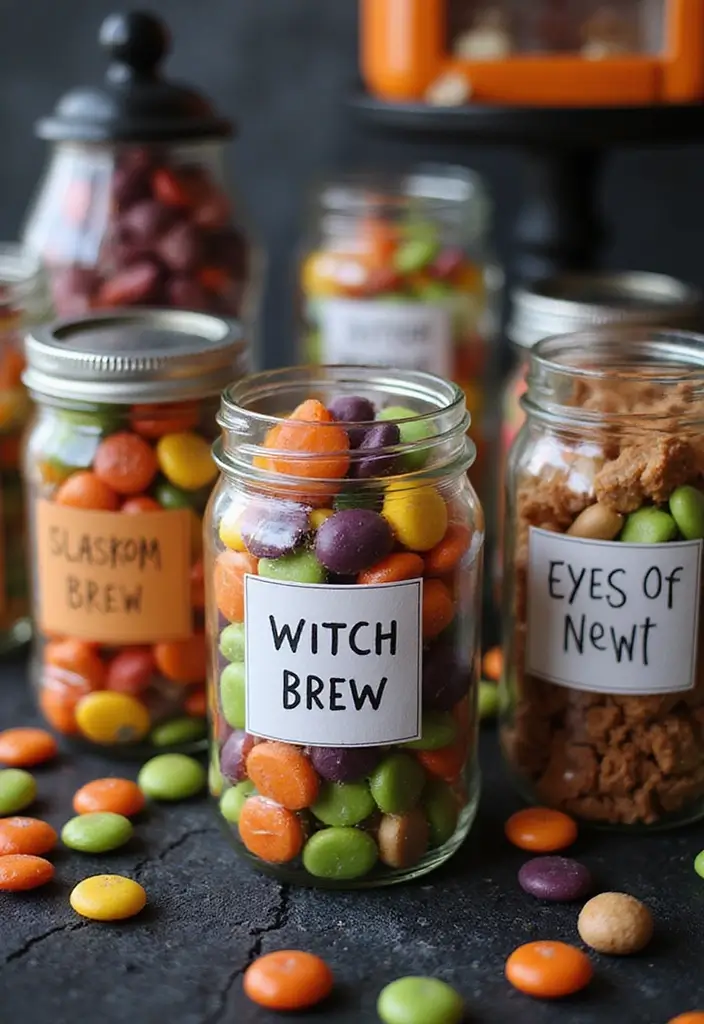 28 Halloween Craft Ideas That Make Spooky Fun Decorations - 7. Witchy Jar Labels