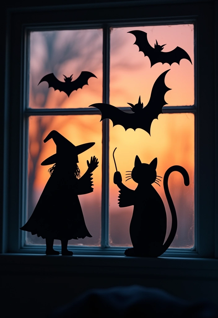 28 Halloween Craft Ideas That Make Spooky Fun Decorations - 8. Spooky Silhouettes