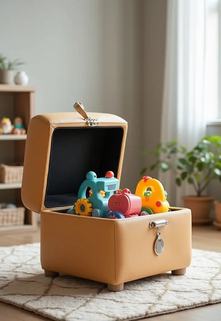 28 Homemade Toy Box Ideas That Make Playtime Creative - 11. Toy Storage Ottoman