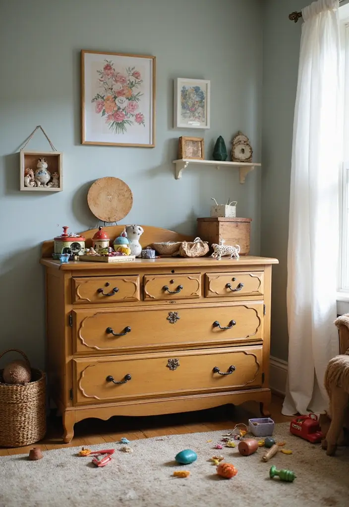 28 Homemade Toy Box Ideas That Make Playtime Creative - 14. Repurposed Furniture Toy Box