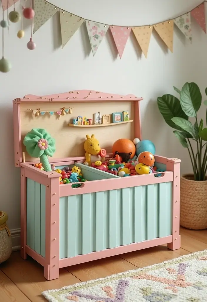 28 Homemade Toy Box Ideas That Make Playtime Creative - 18. DIY Toy Chest with Dividers