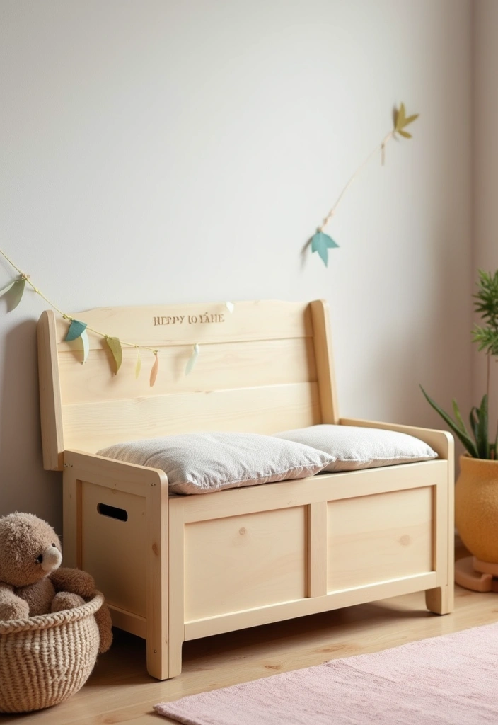 28 Homemade Toy Box Ideas That Make Playtime Creative - 5. Toy Box Bench