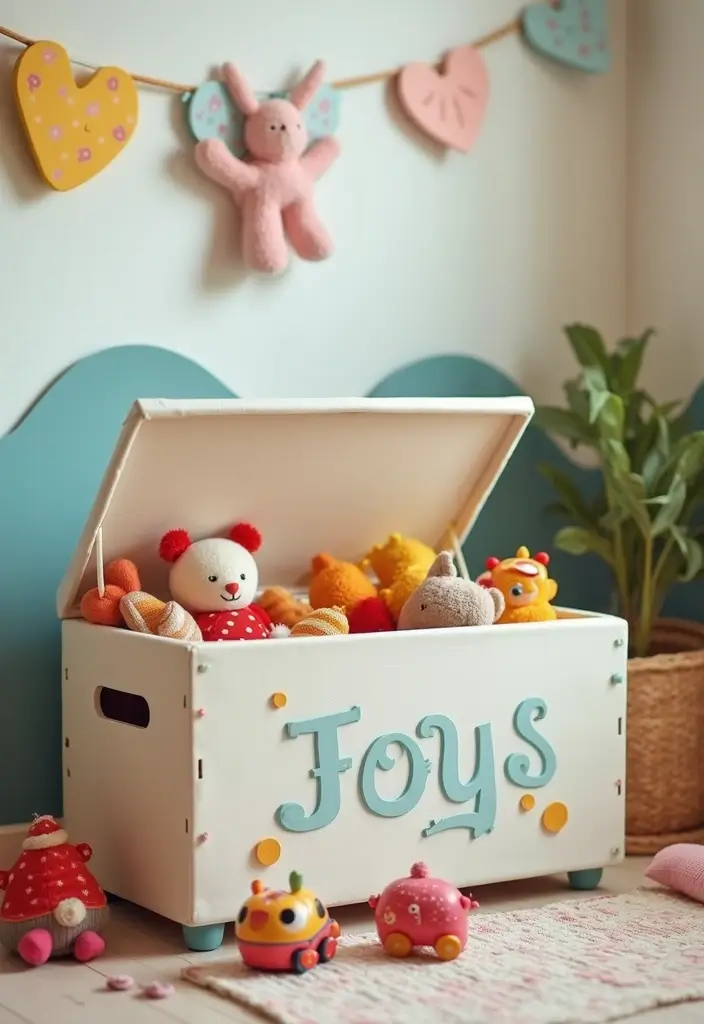 28 Homemade Toy Box Ideas That Make Playtime Creative - 8. DIY Canvas Toy Chests