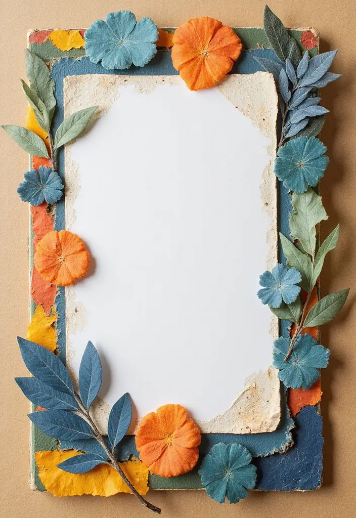 28 Journal Cover Decoration Ideas That Personalize Your Notebooks Beautifully - 12. Layered Paper Art