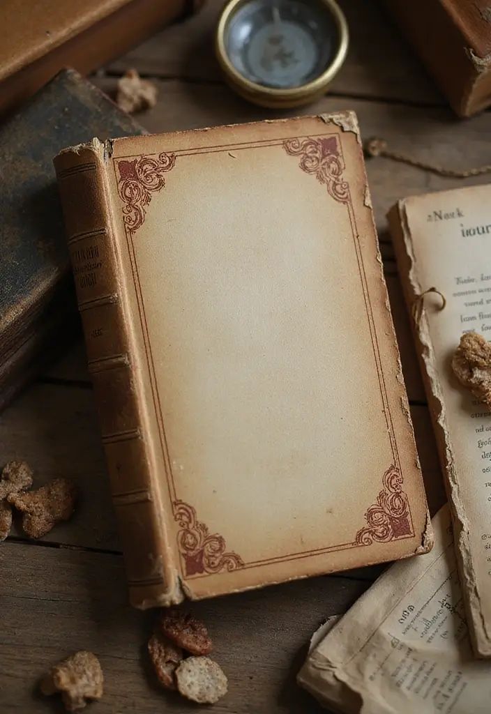 28 Journal Cover Decoration Ideas That Personalize Your Notebooks Beautifully - 13. Vintage Book Covers