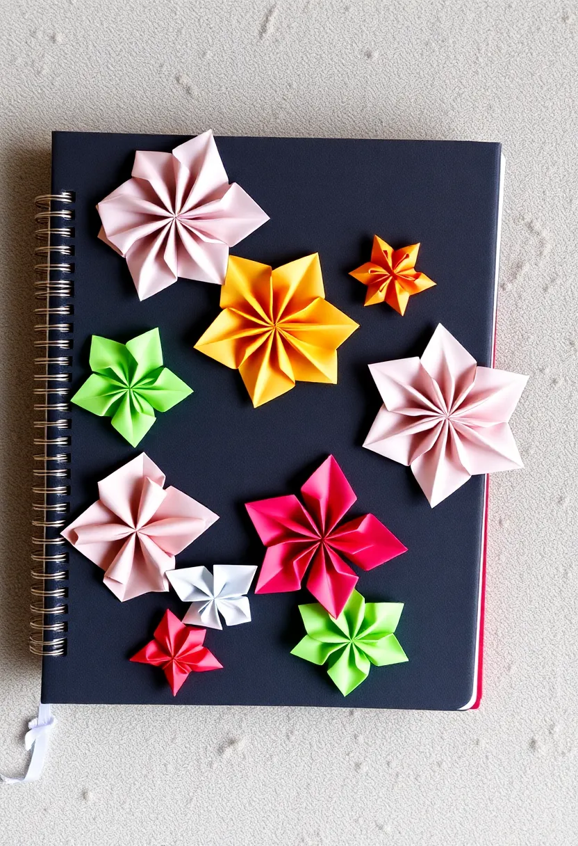 28 Journal Cover Decoration Ideas That Personalize Your Notebooks Beautifully - 18. Origami Cover Designs