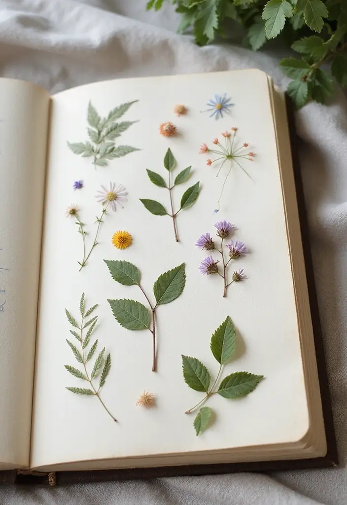 28 Journal Cover Decoration Ideas That Personalize Your Notebooks Beautifully - 2. Botanical Print Covered Journal