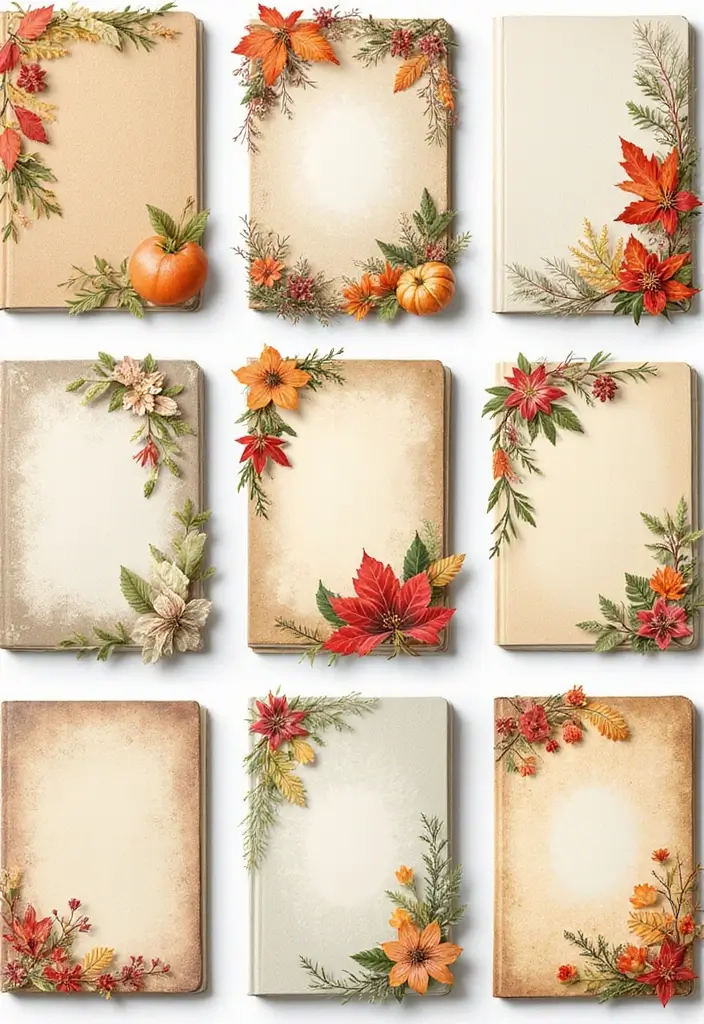 28 Journal Cover Decoration Ideas That Personalize Your Notebooks Beautifully - 21. Seasonal Themes