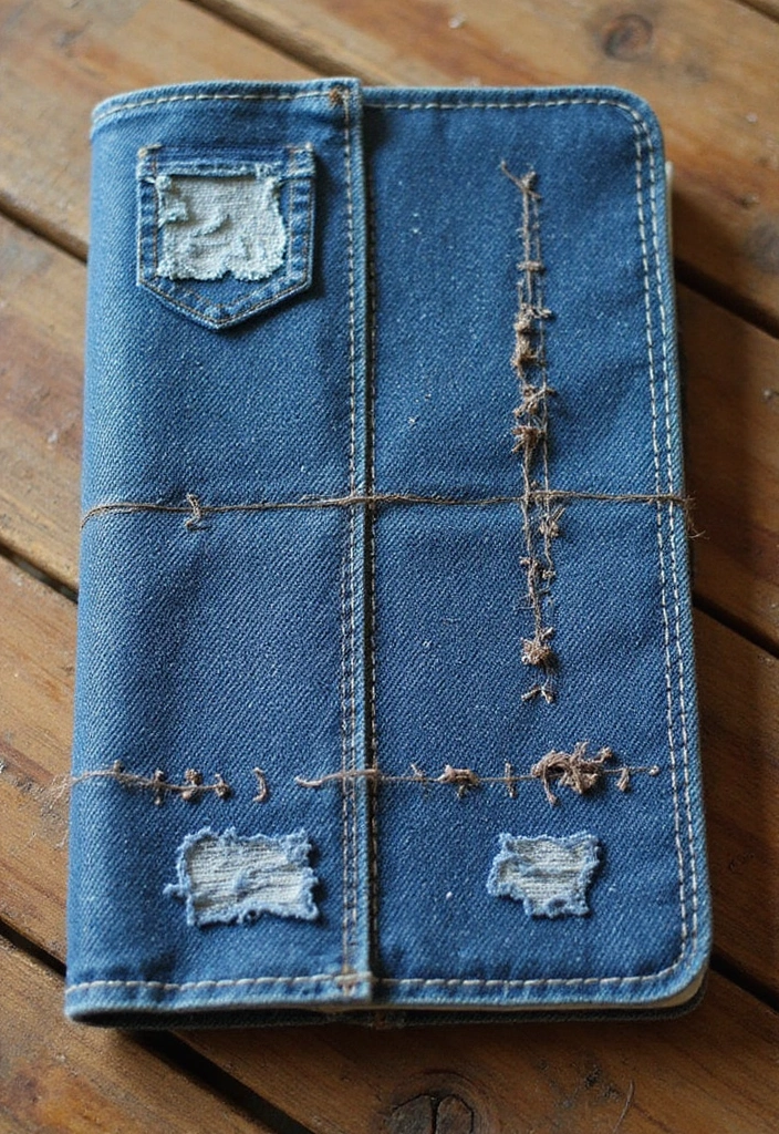 28 Journal Cover Decoration Ideas That Personalize Your Notebooks Beautifully - 3. Upcycled Denim Covers