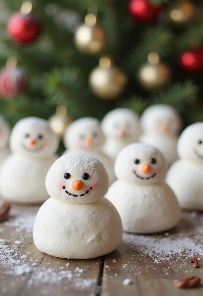28 Marshmallow Decoration Ideas That Make Treats Fun and Decorative - 11. Marshmallow Snowmen