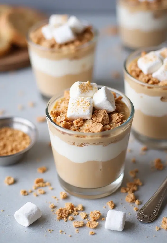 28 Marshmallow Decoration Ideas That Make Treats Fun and Decorative - 19. Marshmallow Pudding Cups