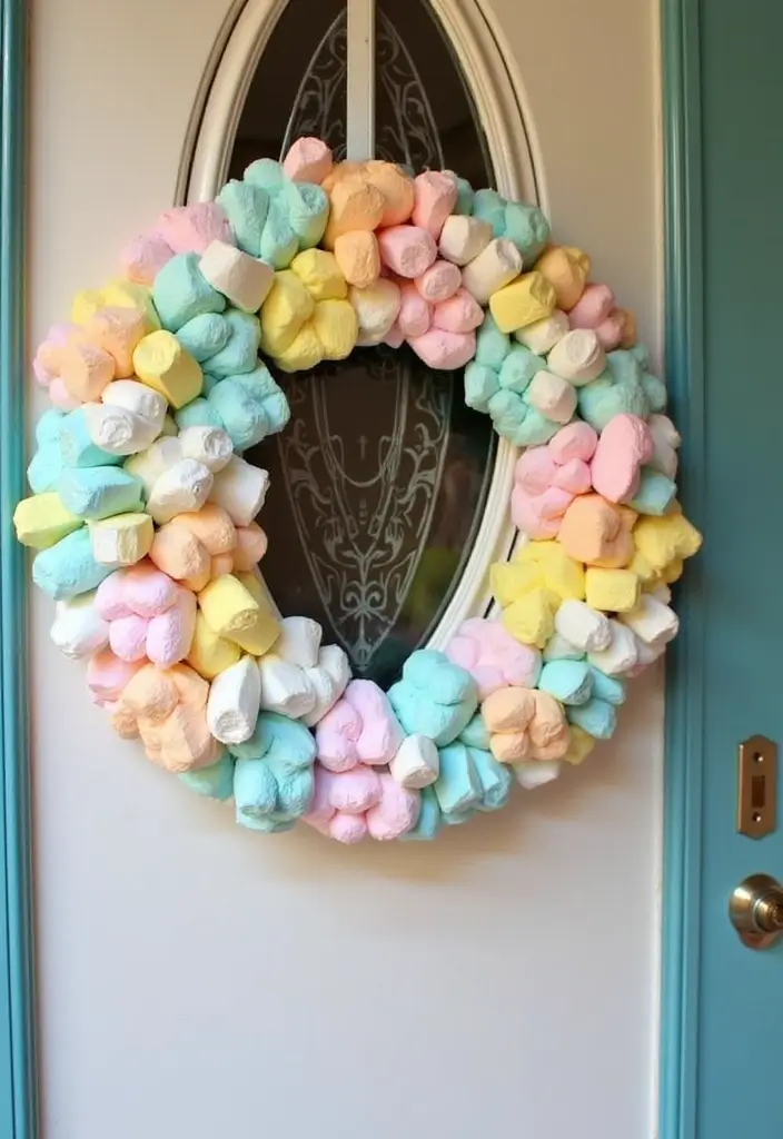 28 Marshmallow Decoration Ideas That Make Treats Fun and Decorative - 2. Marshmallow Wreaths