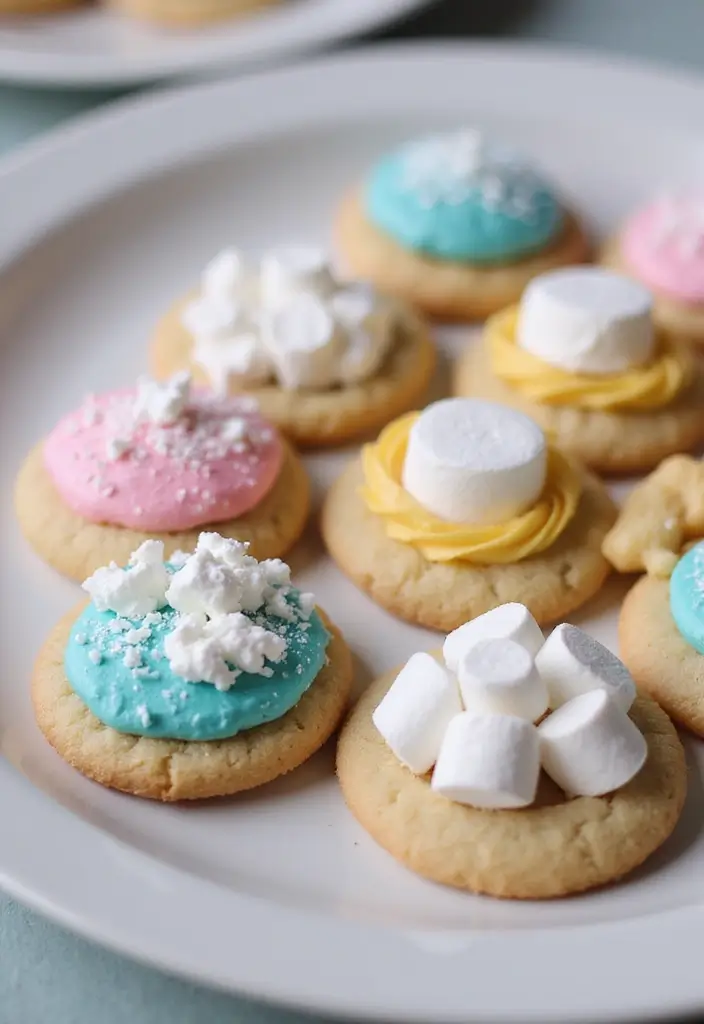 28 Marshmallow Decoration Ideas That Make Treats Fun and Decorative - 23. Marshmallow-Decorated Cookies