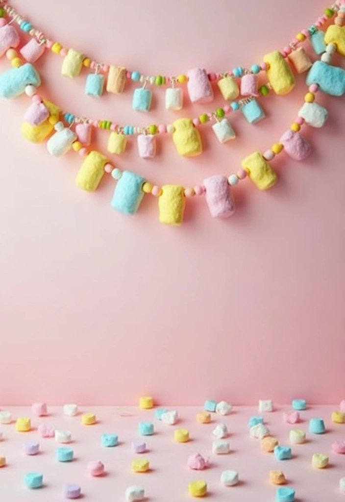 28 Marshmallow Decoration Ideas That Make Treats Fun and Decorative - 3. Marshmallow Garland