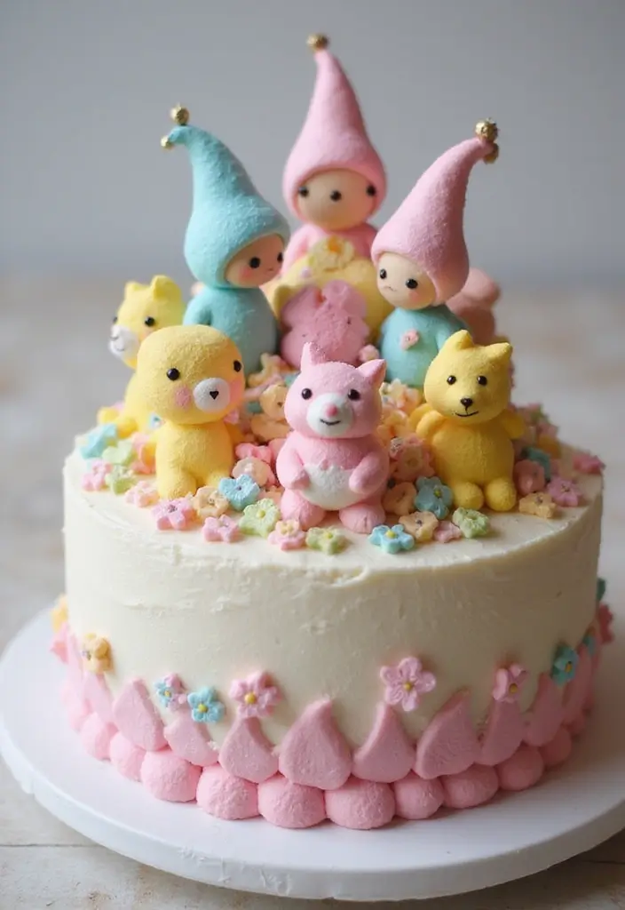 28 Marshmallow Decoration Ideas That Make Treats Fun and Decorative - 5. Marshmallow Cake Toppers