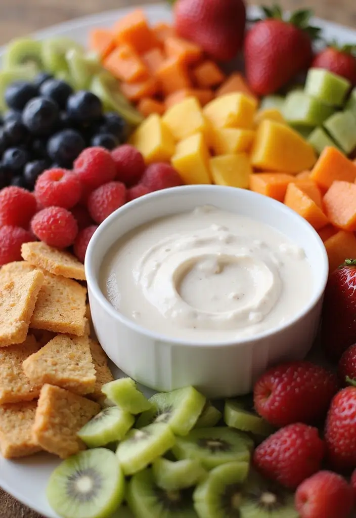 28 Marshmallow Decoration Ideas That Make Treats Fun and Decorative - 9. Marshmallow Fruit Dip