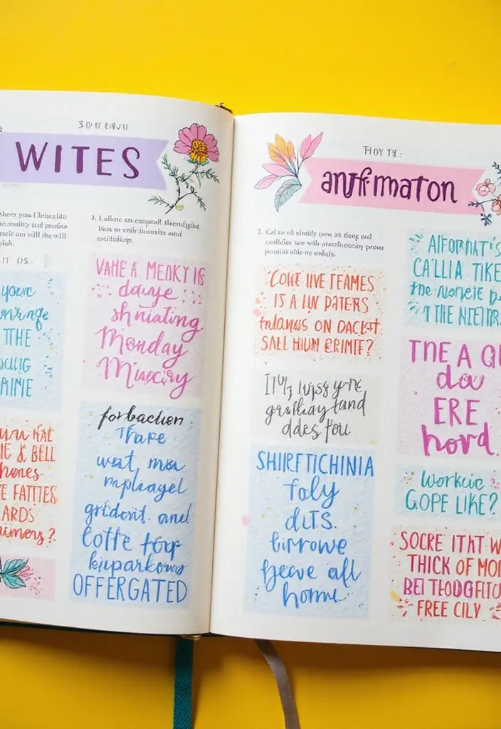 28 Memory Journal Ideas That Capture Moments Beautifully and Personally - 15. Affirmation Journal