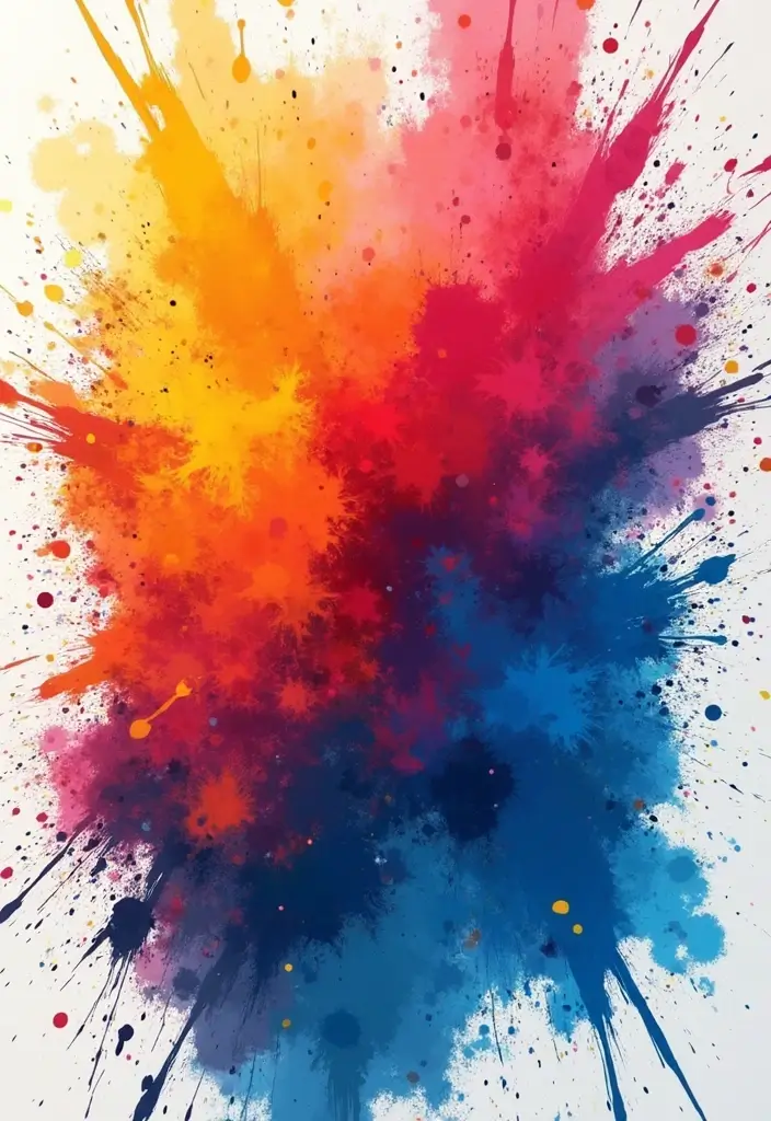 28 Mobile Cover Painting Ideas That Make Your Device Pop - 1. Abstract Color Splash