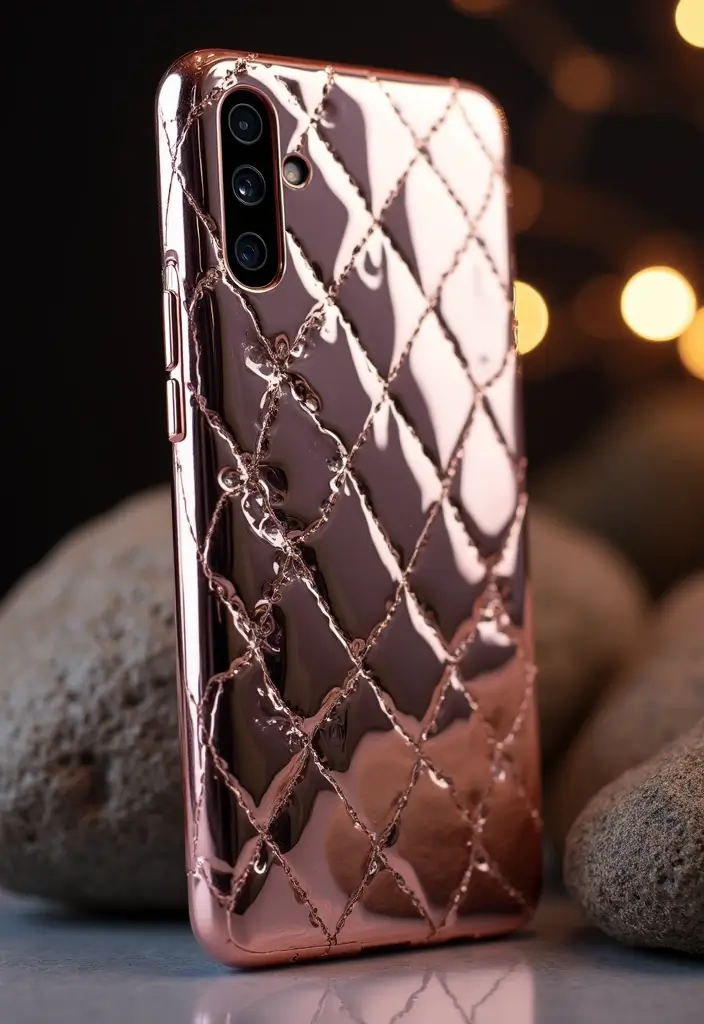 28 Mobile Cover Painting Ideas That Make Your Device Pop - 14. Mirror Finish