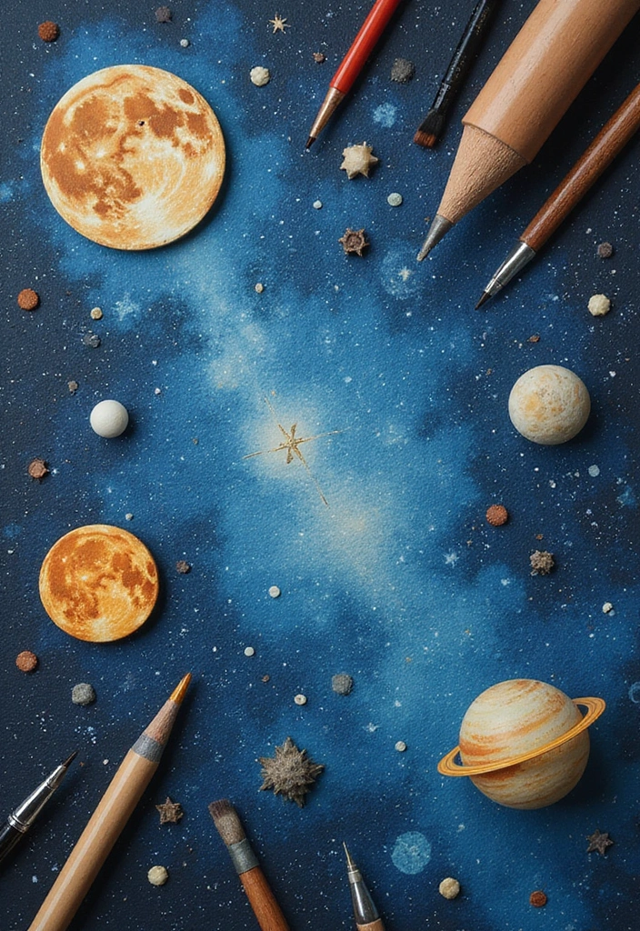 28 Mobile Cover Painting Ideas That Make Your Device Pop - 18. Celestial Bodies
