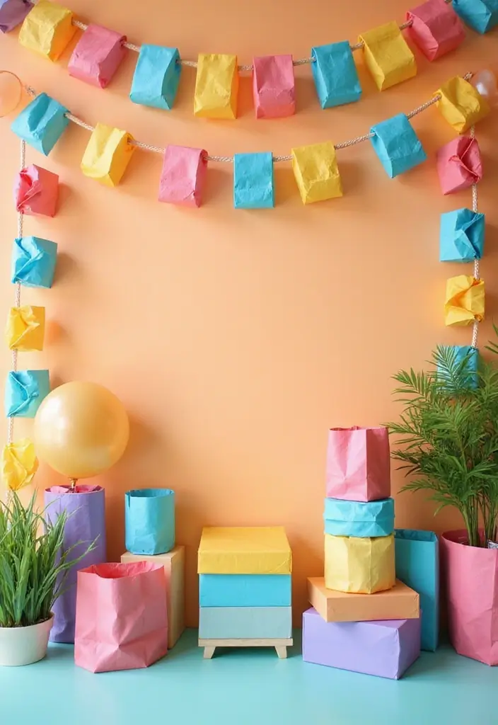 28 Paper Bag Decoration Ideas That Are Fun, Stylish, and Reusable - 14. Fun Paper Bag Garlands