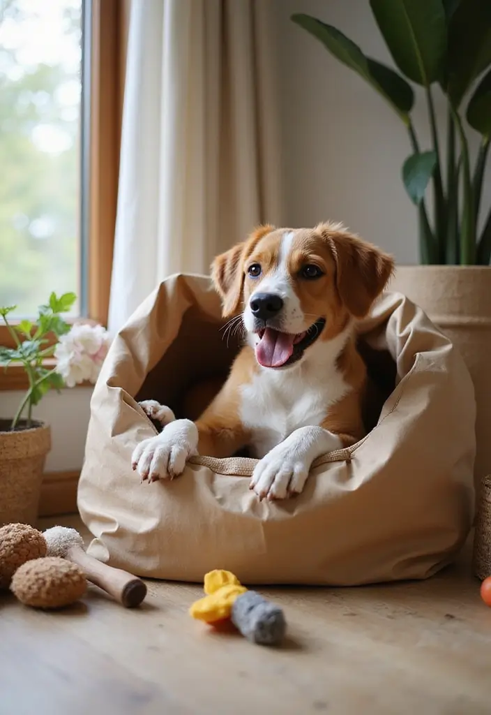 28 Paper Bag Decoration Ideas That Are Fun, Stylish, and Reusable - 16. Stylish Paper Bag Pet Beds