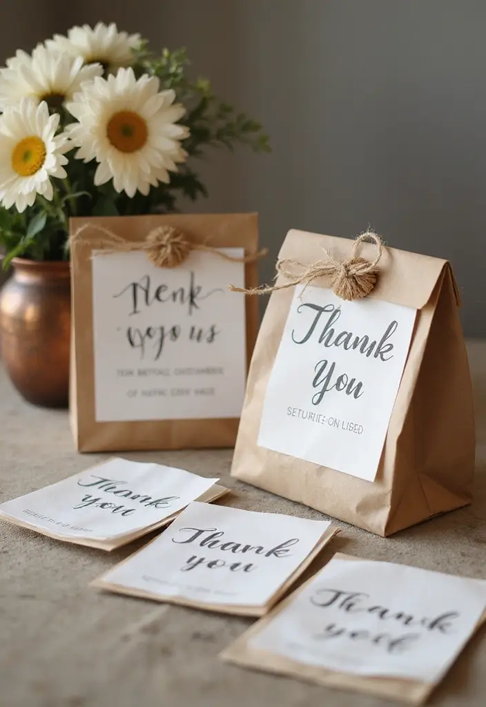 28 Paper Bag Decoration Ideas That Are Fun, Stylish, and Reusable - 22. Paper Bag Thank You Cards