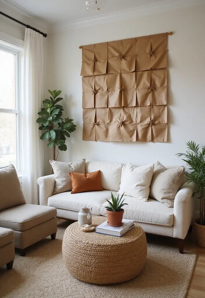 28 Paper Bag Decoration Ideas That Are Fun, Stylish, and Reusable - 26. Unique Paper Bag Wall Hanging