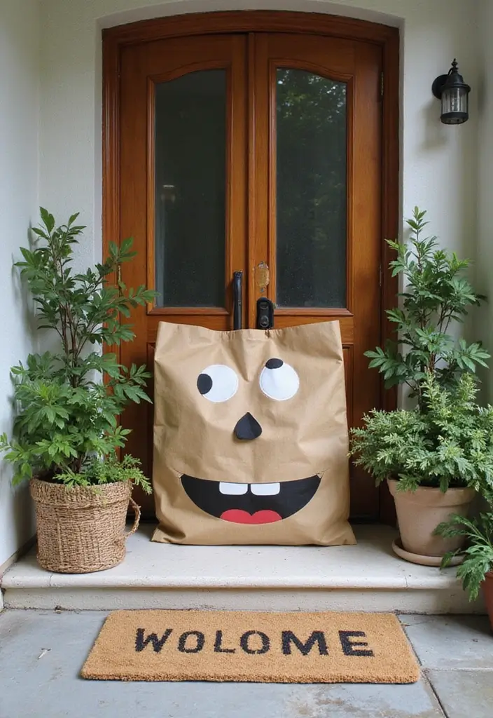 28 Paper Bag Decoration Ideas That Are Fun, Stylish, and Reusable - 27. Quirky Paper Bag Door Mats