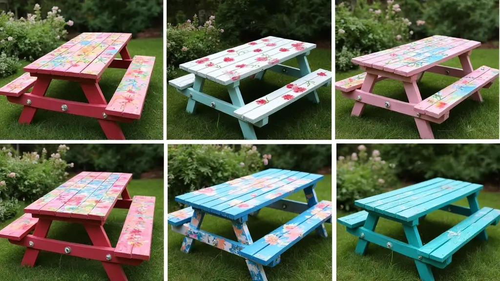 28 Picnic Table Painting Ideas That Make Outdoor Gatherings Stunning