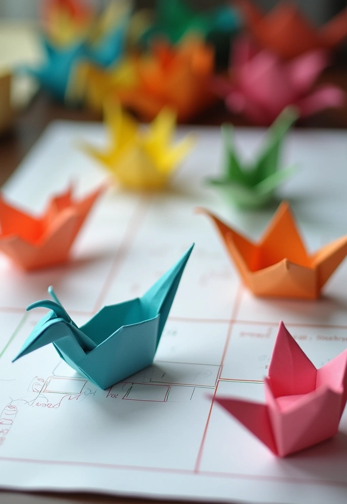 28 Project Sheet Decoration Ideas That Make School Work Fun and Pretty - 15. Origami Touches