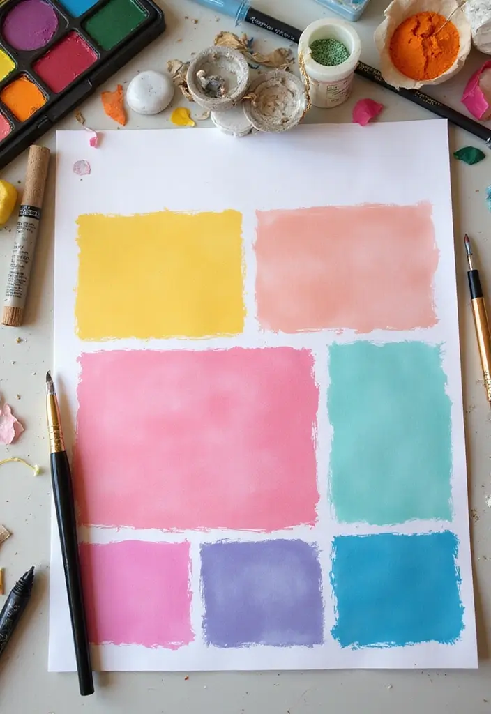 28 Project Sheet Decoration Ideas That Make School Work Fun and Pretty - 19. Color Blocking
