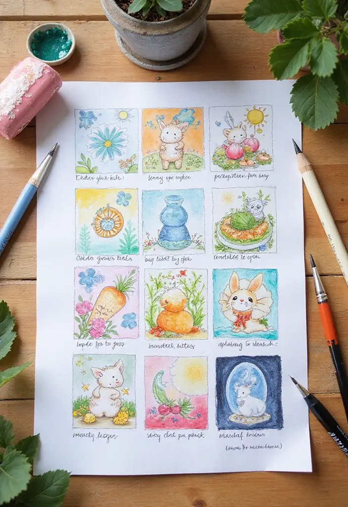 28 Project Sheet Decoration Ideas That Make School Work Fun and Pretty - 26. Artistic Illustrations