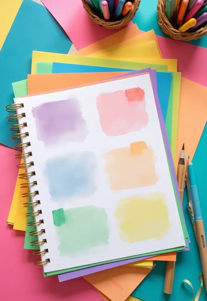 28 Project Sheet Decoration Ideas That Make School Work Fun and Pretty - 28. Colorful Overlays