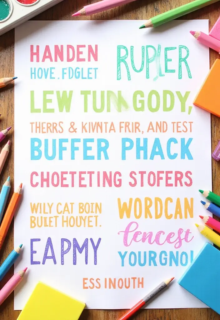 28 Project Sheet Decoration Ideas That Make School Work Fun and Pretty - 7. Fun Fonts