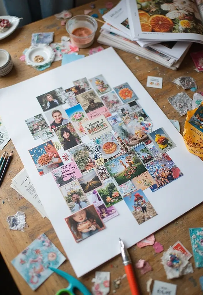28 Project Sheet Decoration Ideas That Make School Work Fun and Pretty - 9. Collage Style