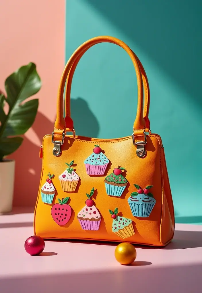28 Purse Painting Ideas That Make Accessories Pop and Look Cute - 11. Fun Foodie Themes