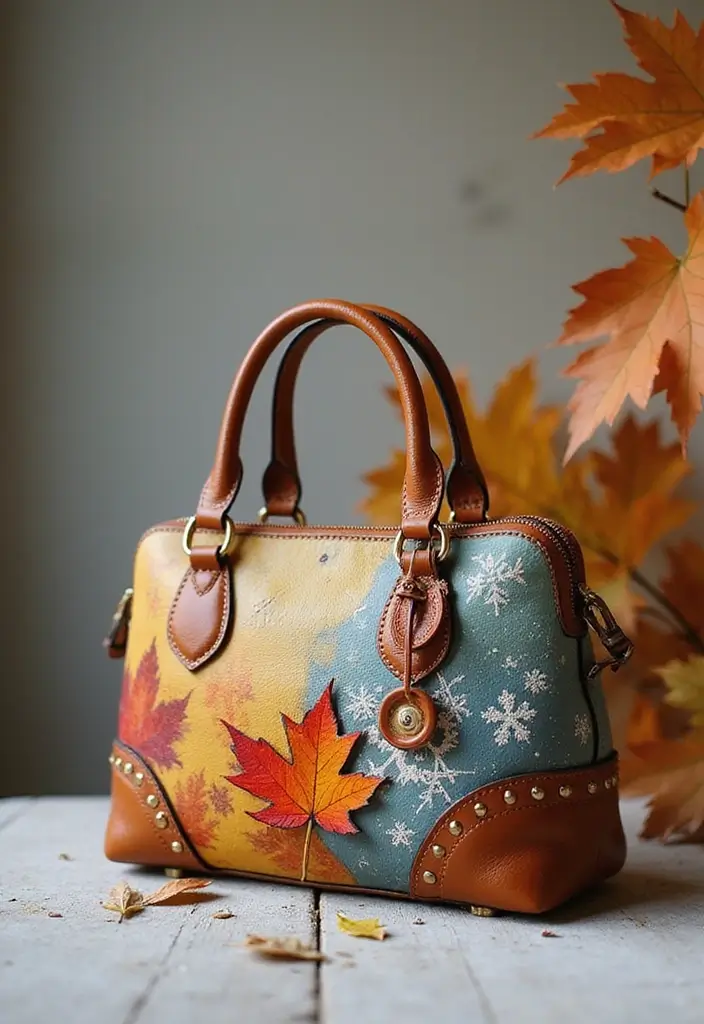 28 Purse Painting Ideas That Make Accessories Pop and Look Cute - 20. Seasonal Themes